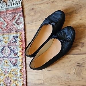 J.Crew Leather Ballet Flats - Black